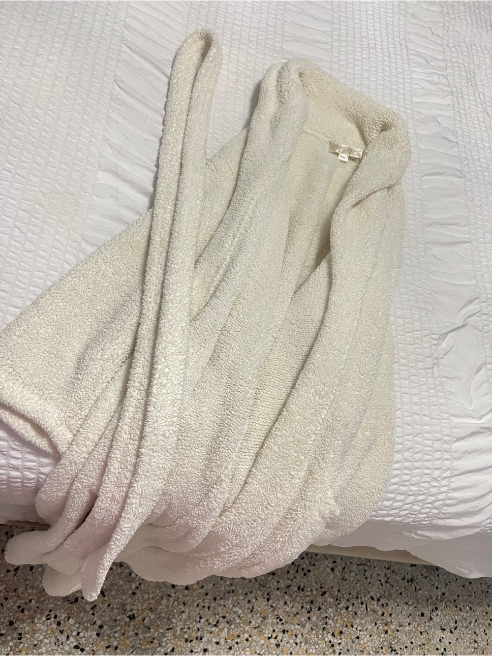 Barefoot Dreams Cream Plush Robe